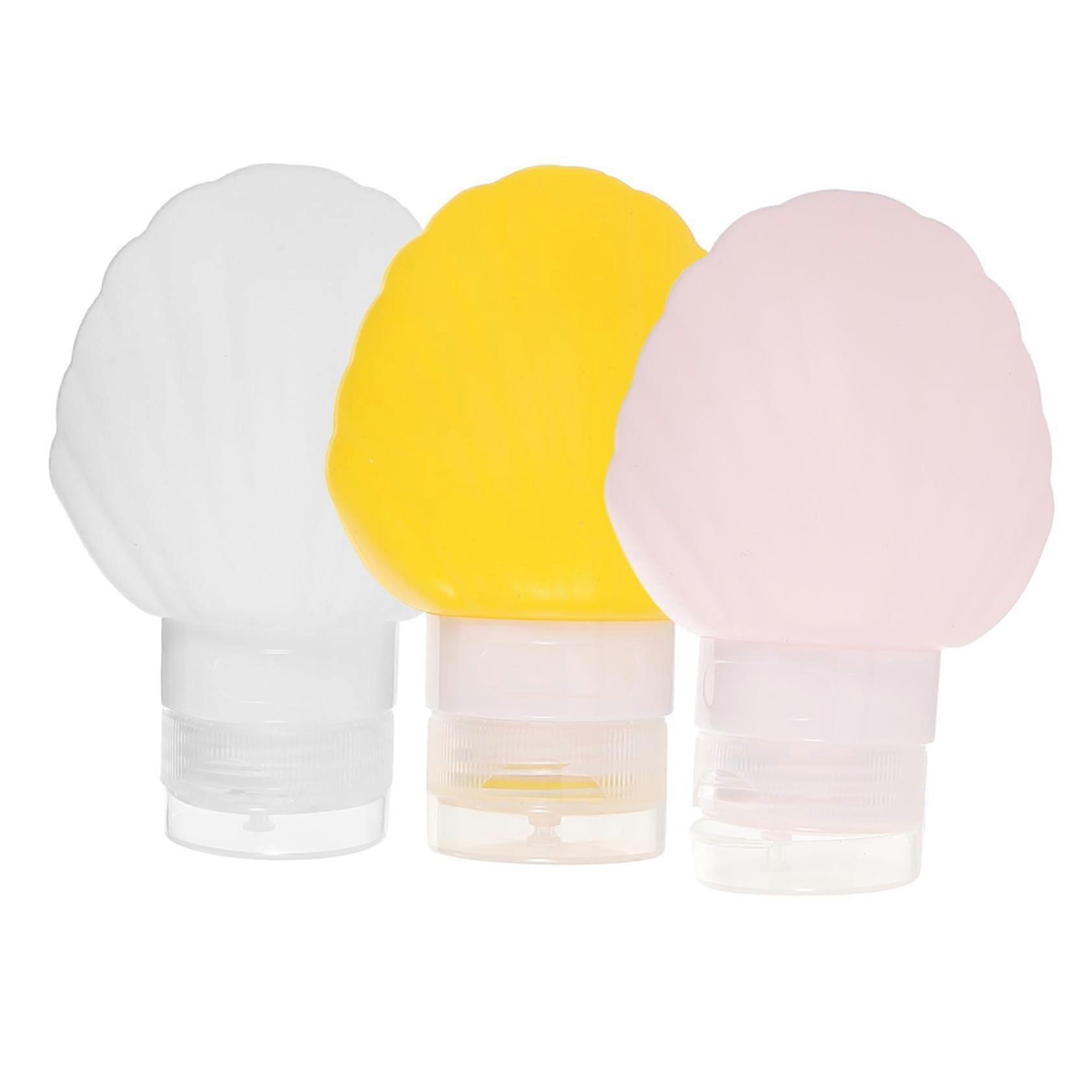 Travel Shampoo Bottles Set of 3, Portable Squeeze Containers for Travel Size Shampoo and Lotion, Leak-Proof Design
