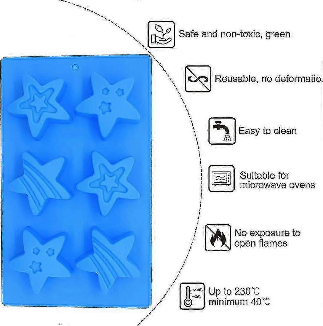Star Shaped Cake Mold - Silicone Soap Making Mold With Star Pattern