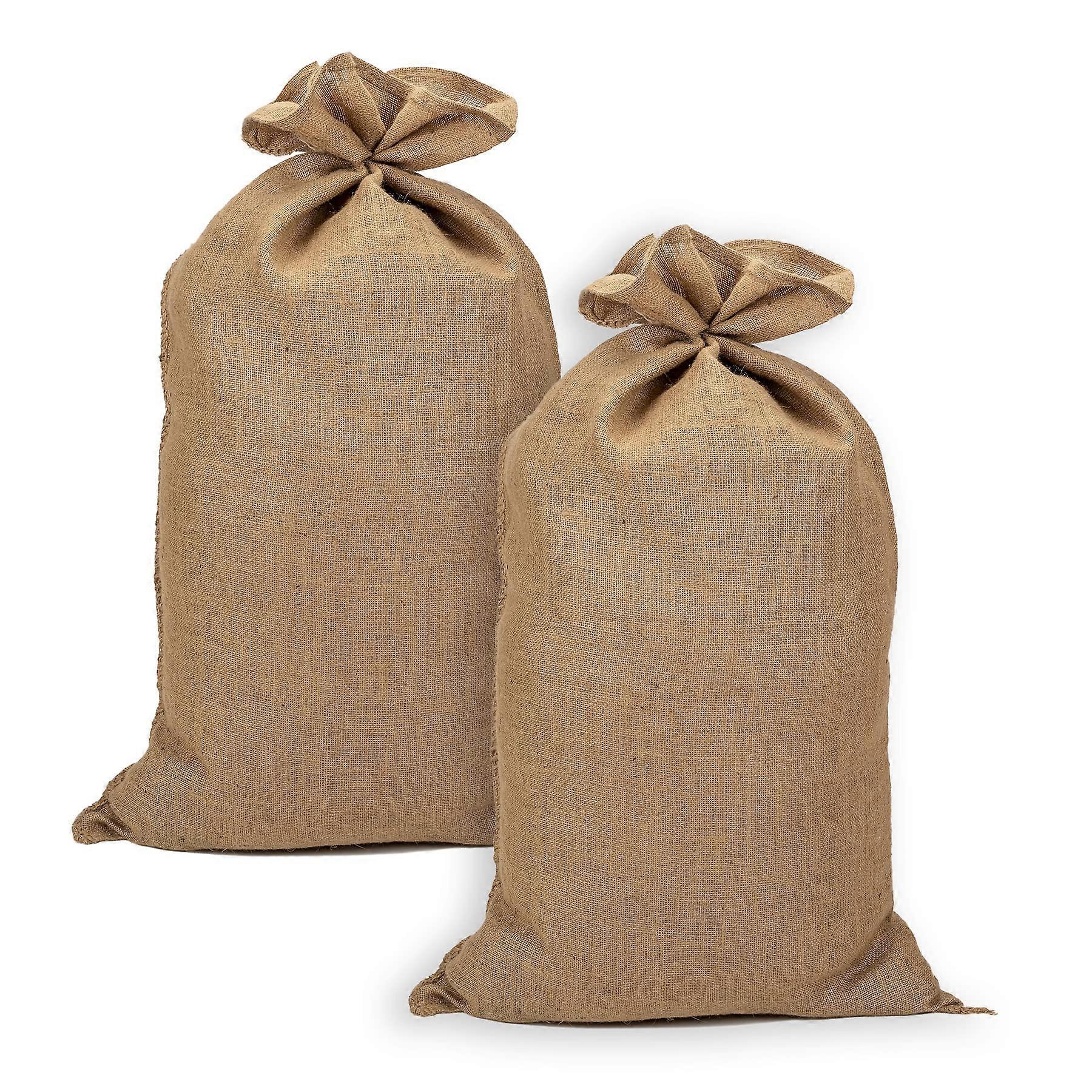 Natural Jute Potato Sacks Pack of 2, 60 x 105 cm, 305 gsm, 50 kg Capacity, Durable and Eco-Friendly ACJN28PAL-L2