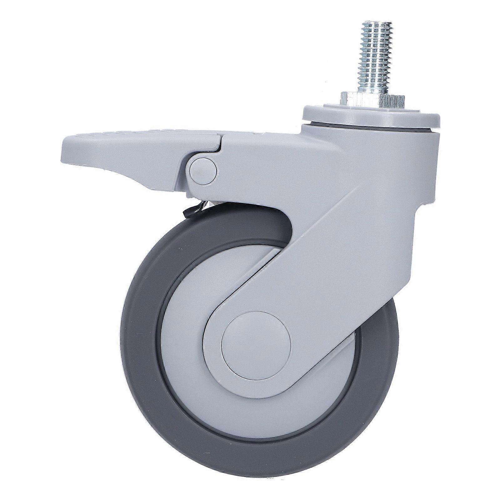 Roda silenciosa TPR de equipamento de terapia de roda de parafuso M12 TPR de 4 polegadas de alta qualidade