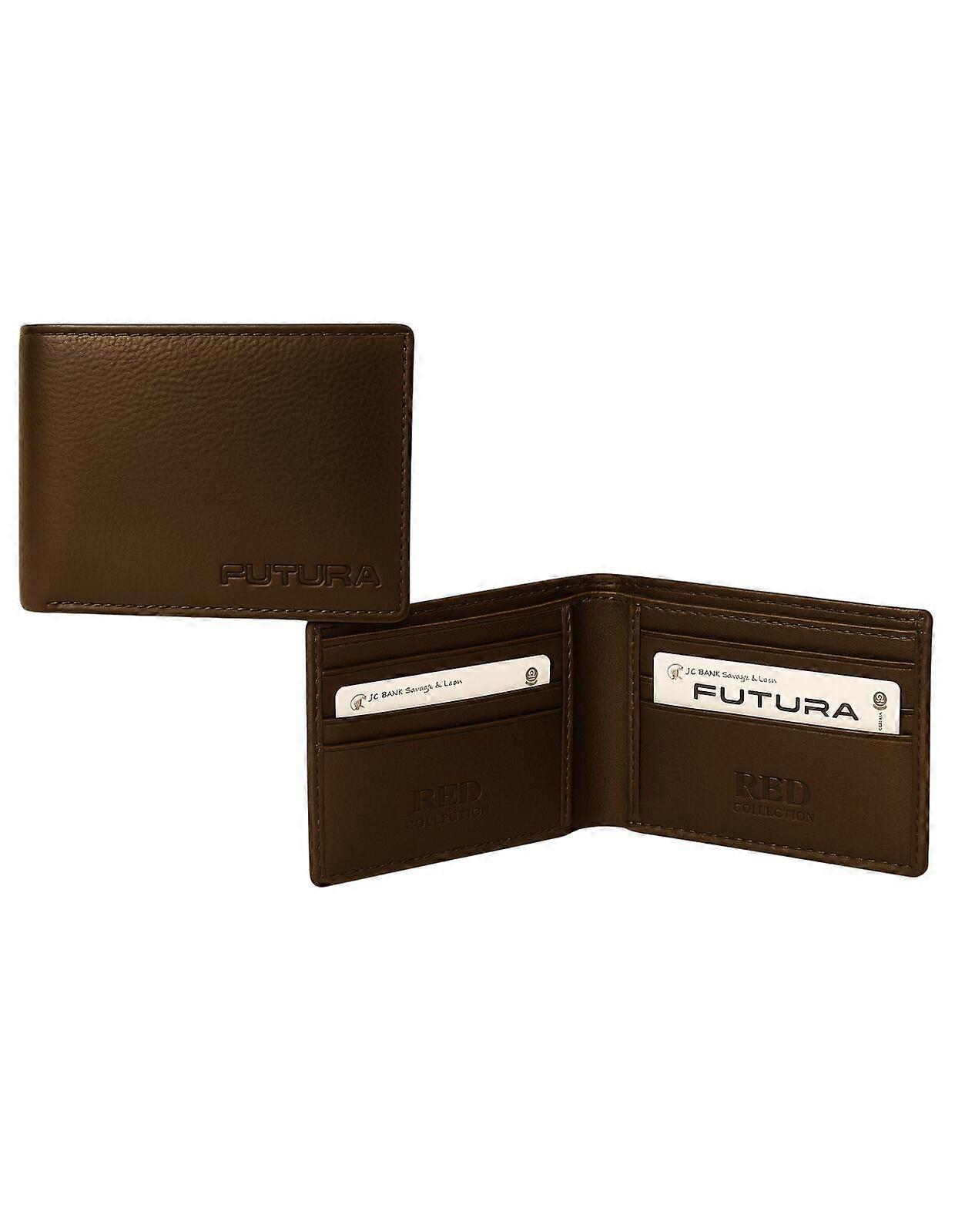 Futura Mens RFID Protected Slim Genuine Leather Wallet