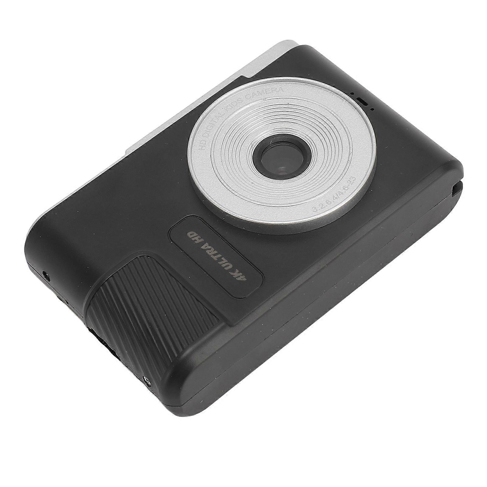 Digital Camera 48MP 4K 16x Digital Zoom 2.4 Inch Screen Portable Compact Camera for Kids Students Vlog Black