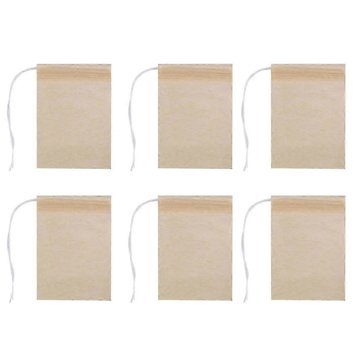 600 Pack Disposable Paper Tea Filter Bags with Drawstring for Loose Leaf Tea and Coffee, Suitable for Various Brands