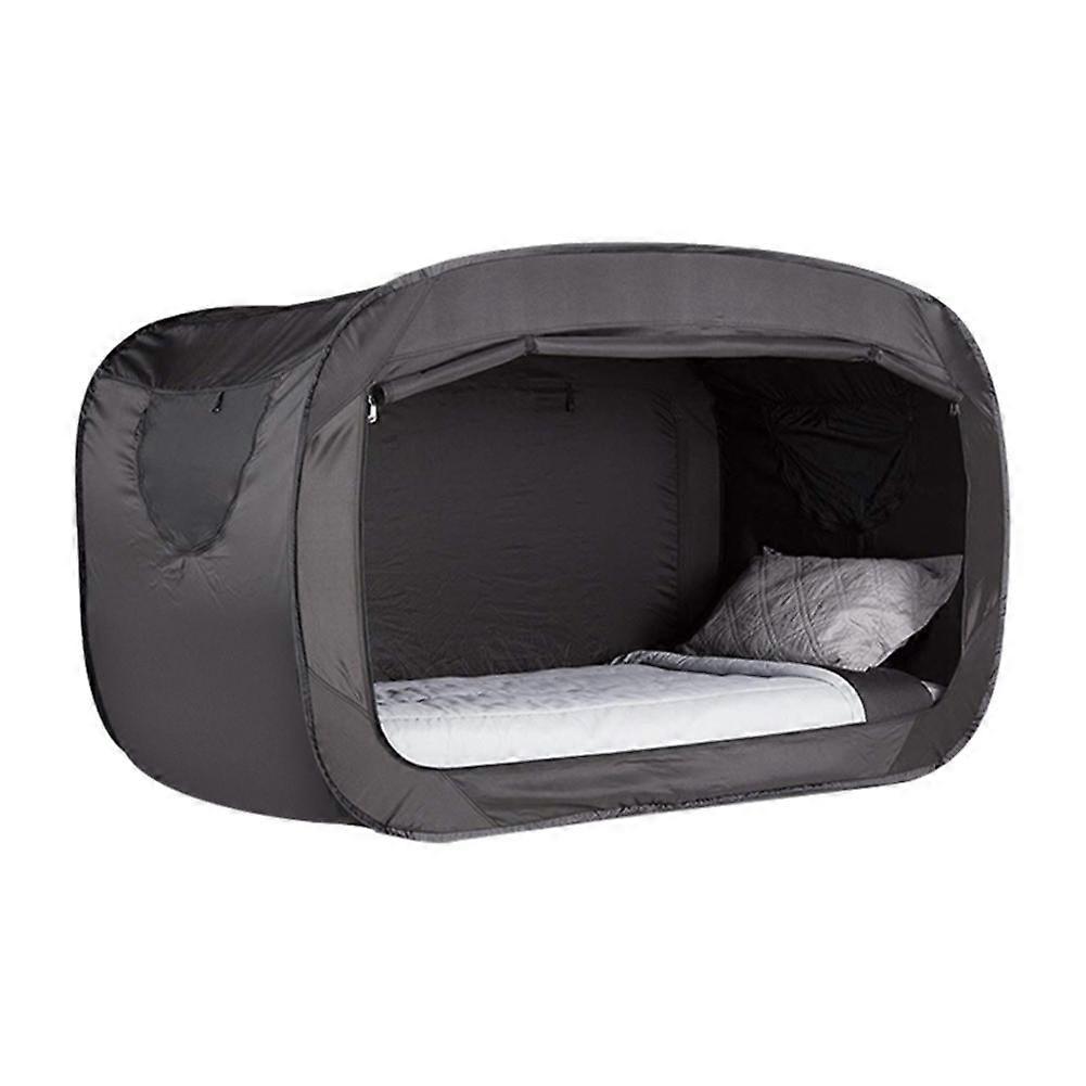 Black (A) $Fully enclosed independent isolation bed curtain mosquito net integrated student dormitory dual-purpose blackout folding bed tent