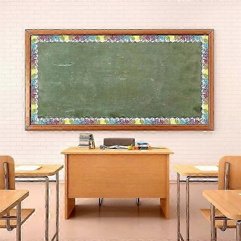 ملصقات حدود النشرة ، حدود الديكور 66.5 قدم للوحة الإعلانات / تقليم السبورة السوداء ، ل Classr