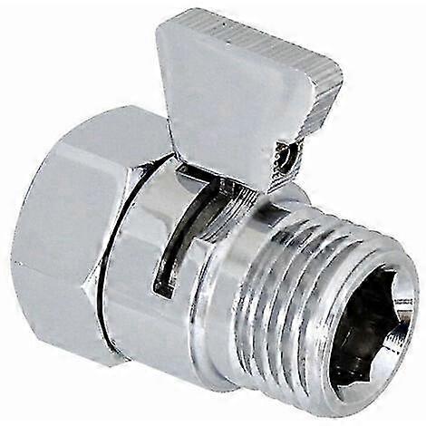 ポリッシュクローム真鍮製シャワーシャットオフバルブ、金属製ハンドル付き