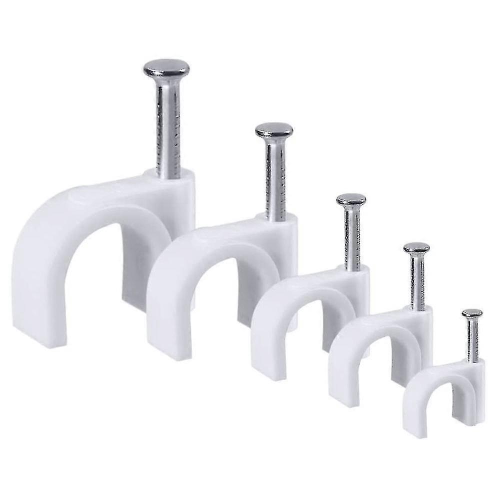 500 قطعة من روابط الكابلات الفولاذية ، 5 أحجام (4/5/6/8 / 10 مم) ، مشابك ومنظمي الأسلاك البيضاء