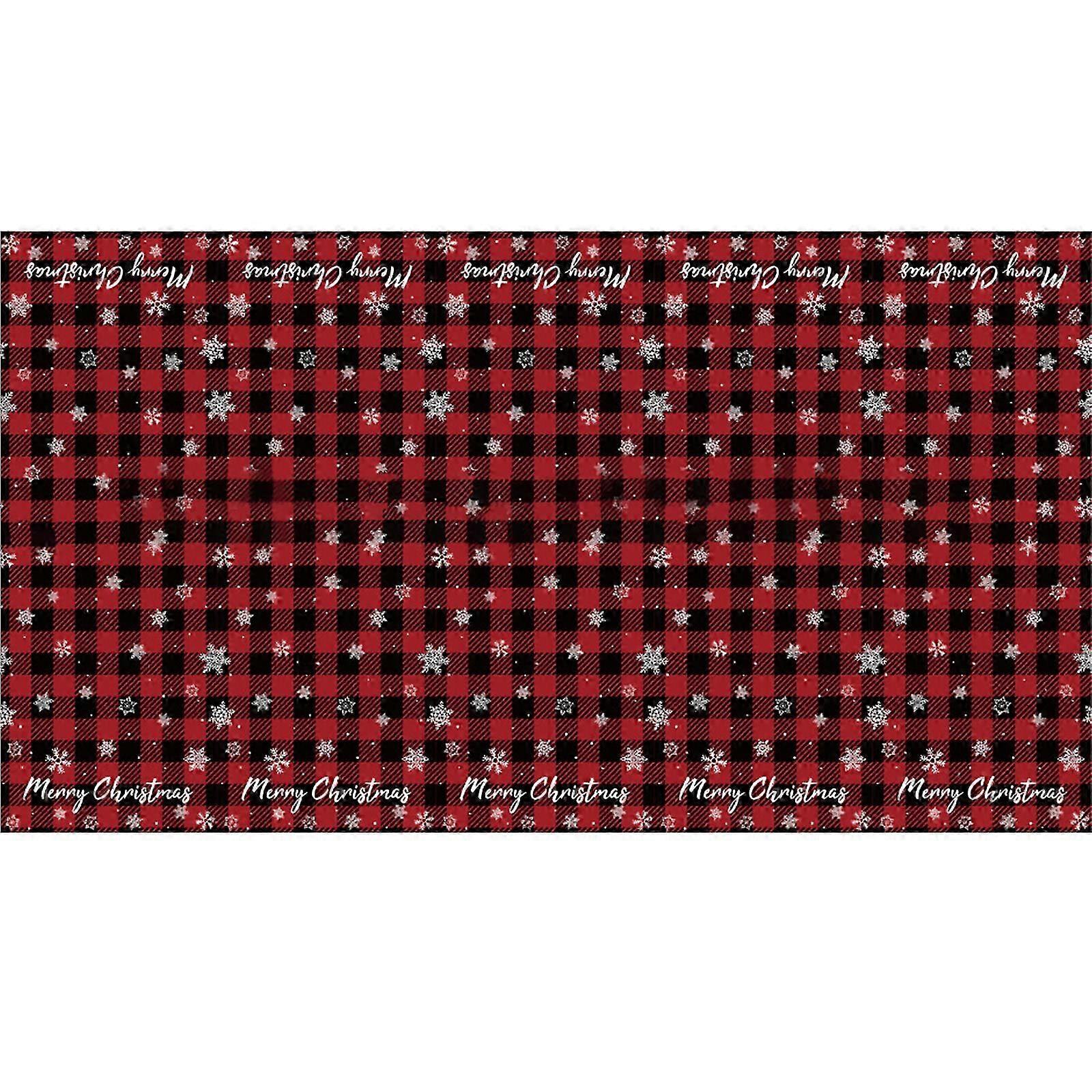 Snowflake Reindeer Pattern Tablecloth for Christmas Holiday 2025