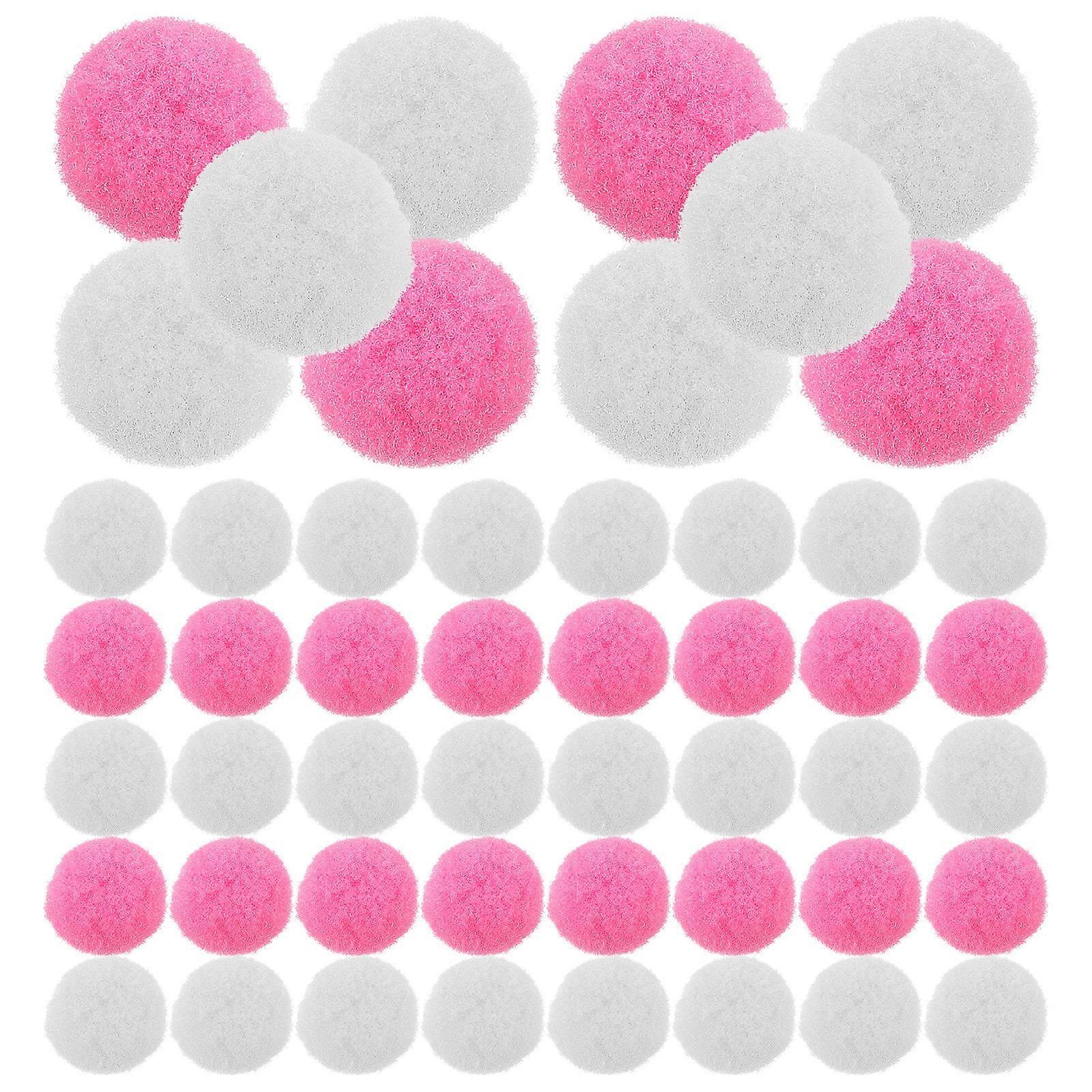 200pcs Colorful Pom Poms Fluffy Balls for DIY Crafts, Creative Art & Imaginative Play – Pink & White Assorted