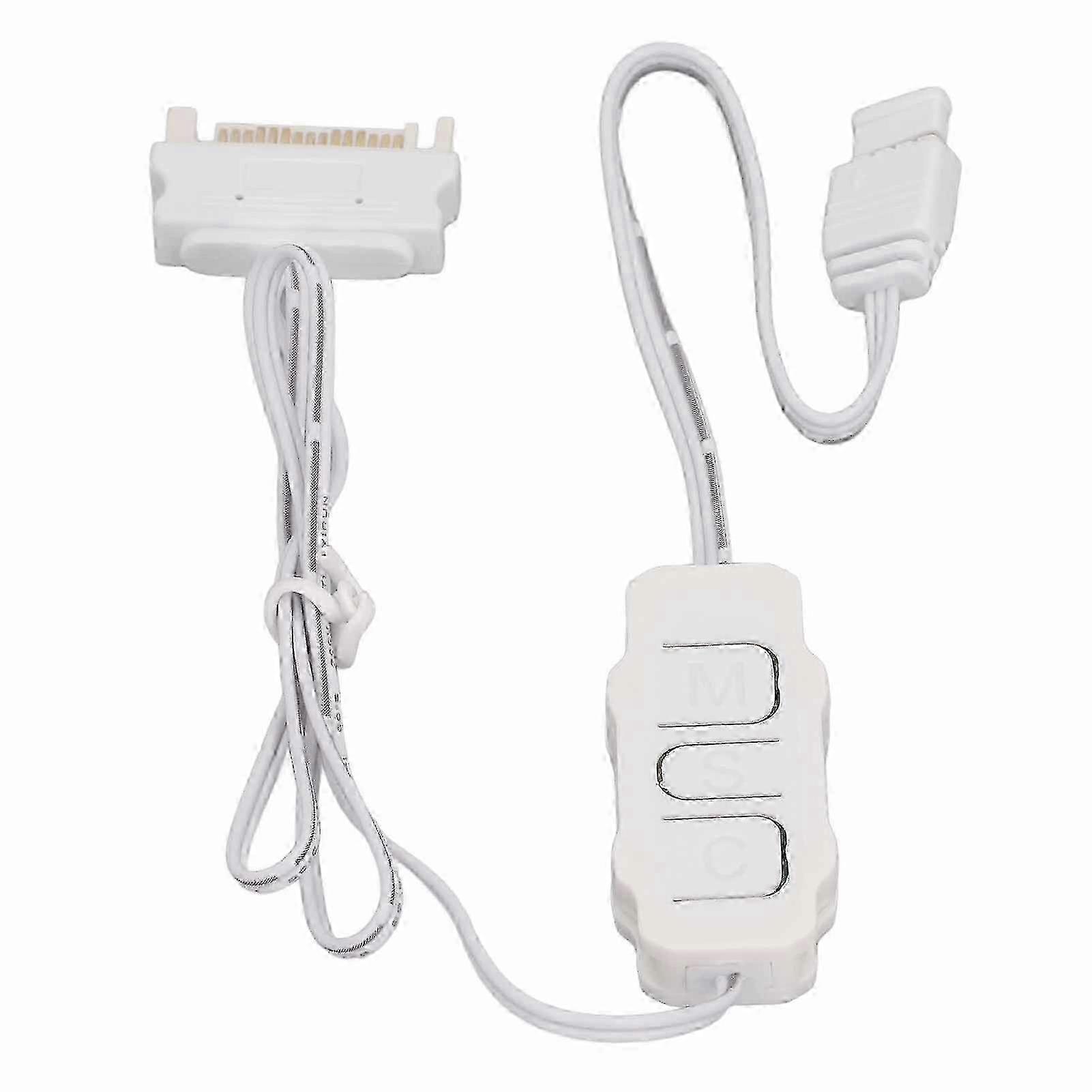 5V 3ピンARGBコントローラーSATA電源、DIYファンおよびライトストリップホワイト用