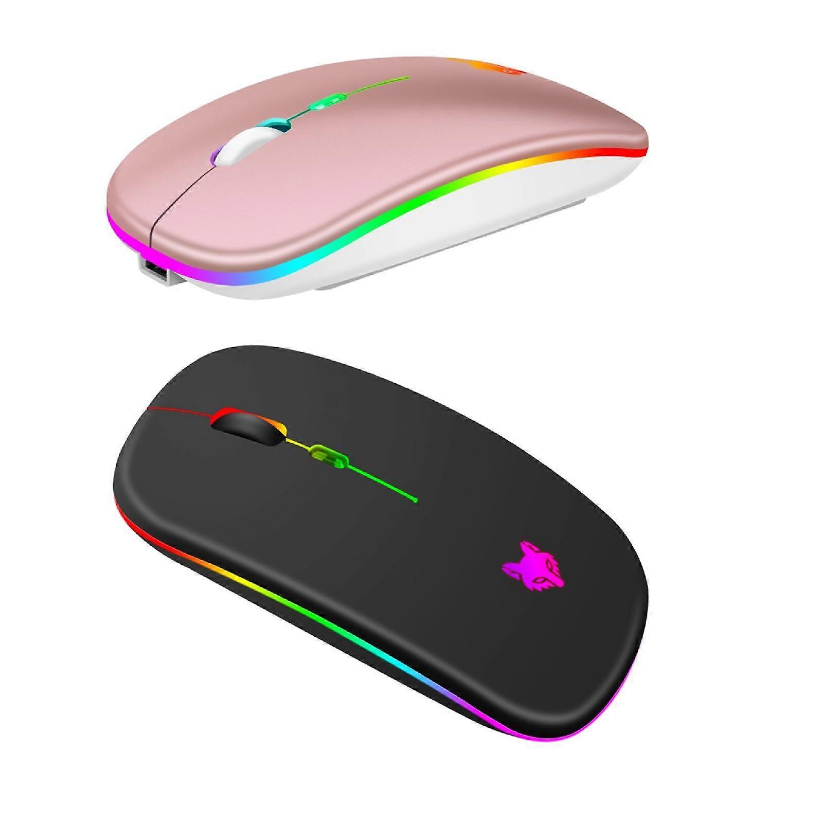 2 יחידות LED עכבר אלחוטי מחשב נייד 2.4G עכברים השתקה משחקים