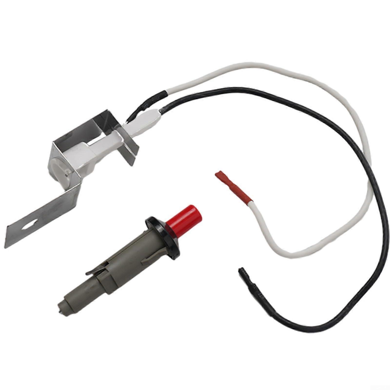 Grill Ignition Kit Compatible with Q100 Q120 Q200 Q220 Q1000 Q2000 30cm Electronic Ignition Button Stainless Steel Gas Catcher Ref: 7689