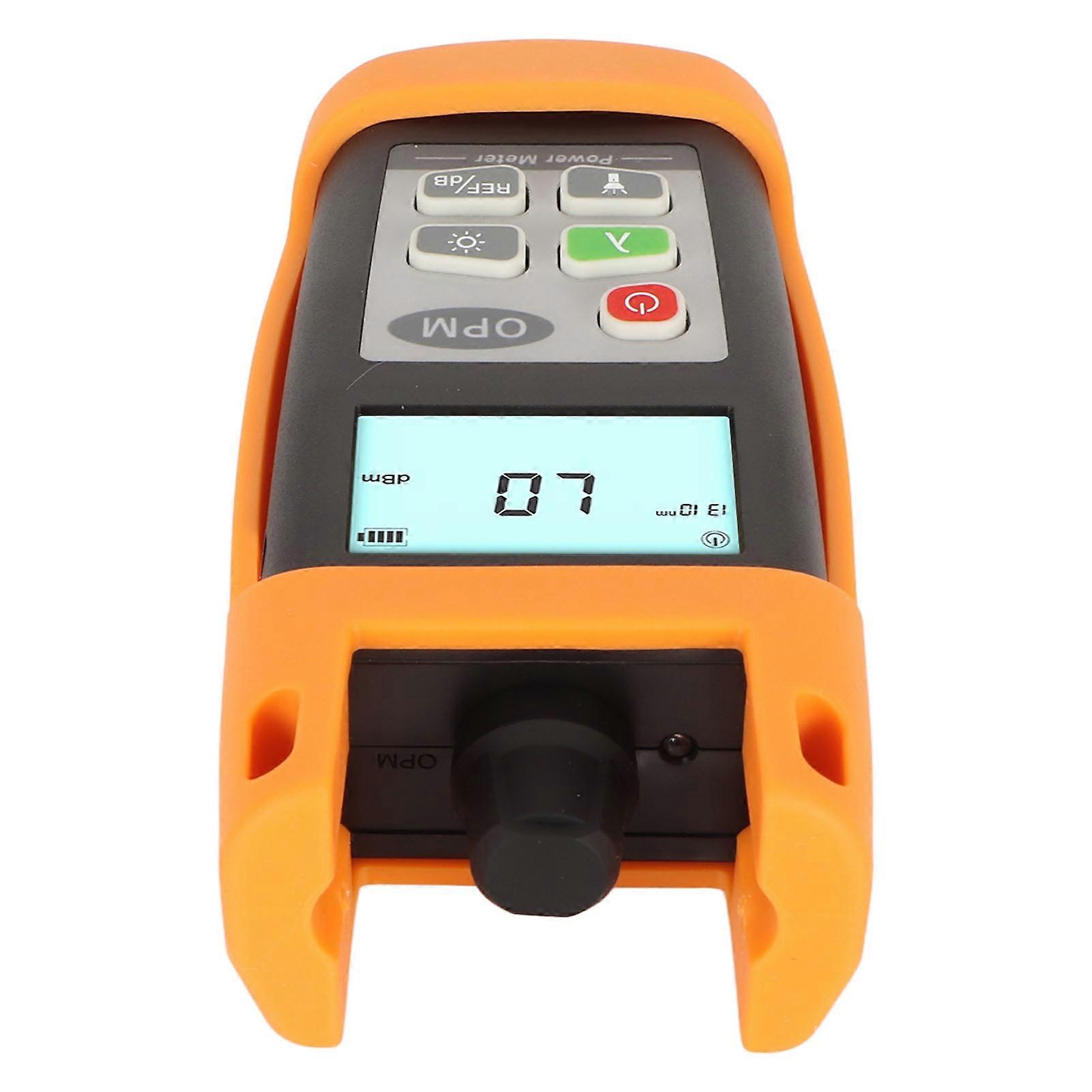Fiber Optical Power Meter ‑50 to +26dBm Measuring Range Shockproof Fiber Light Tester with Backlit LCD Screen