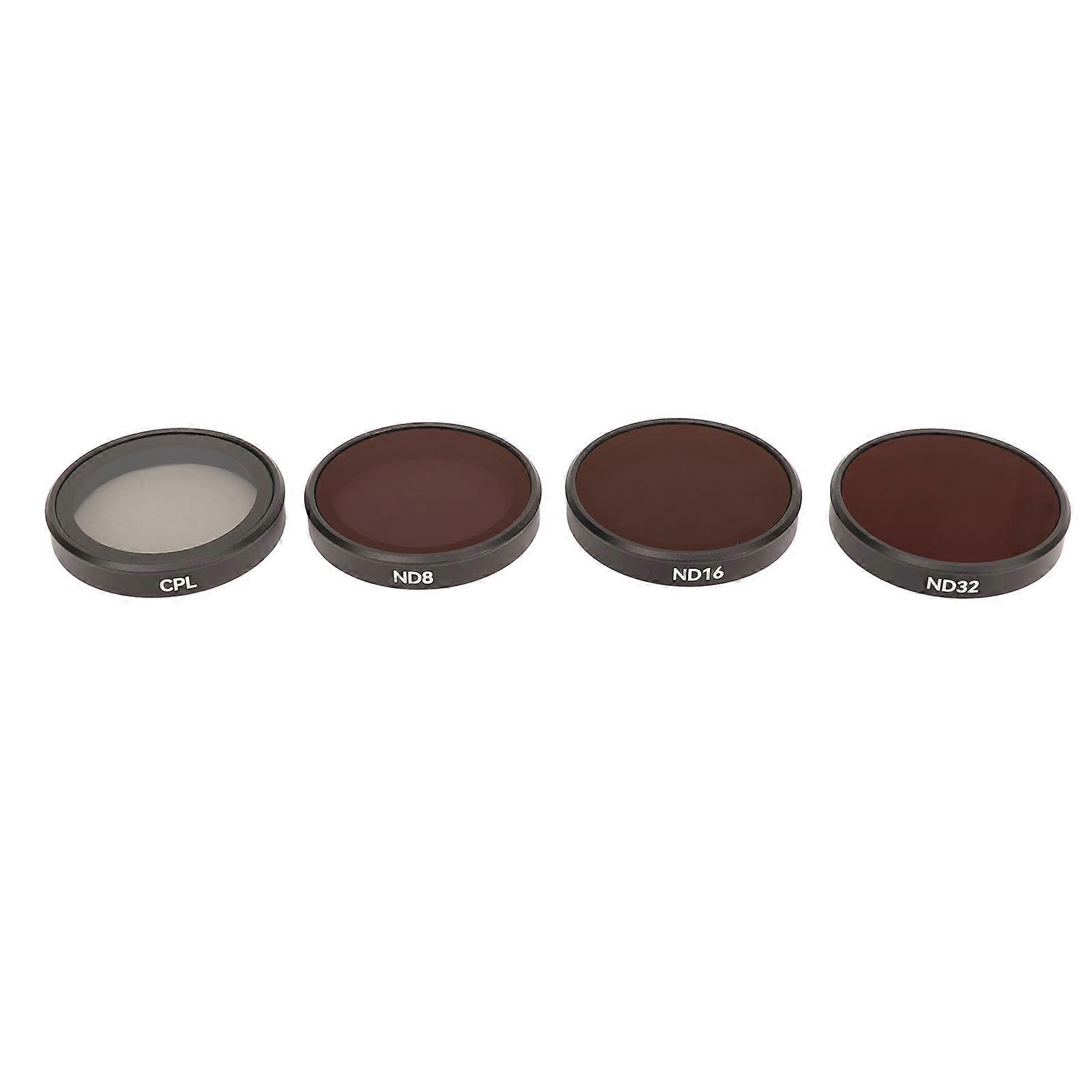 4 Pack Action Camera Fiter Set Aluminum Alloy Frame Include CPL ND8 ND16 ND32 Lens Filter for Action 4 3