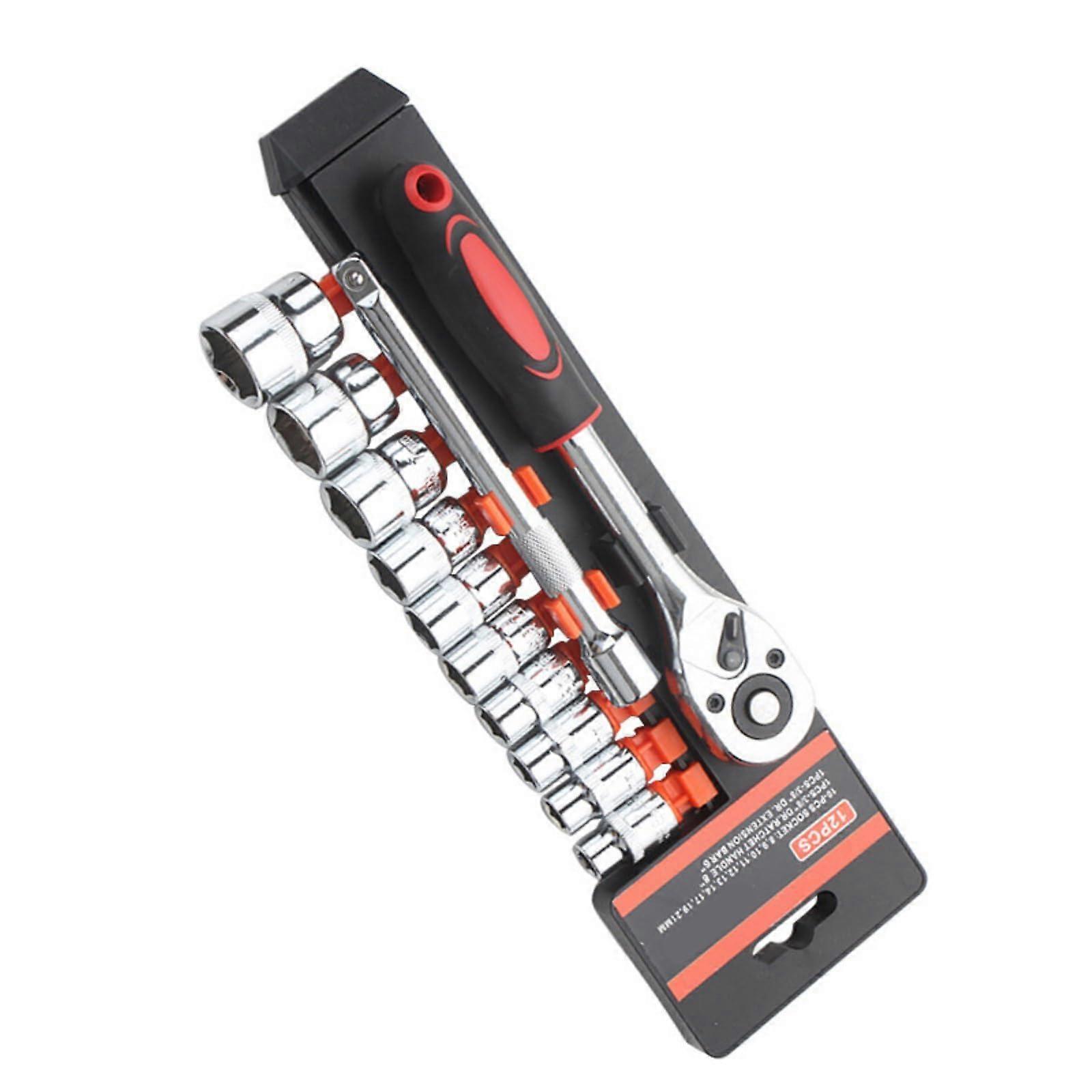 Robust Steel Ratchet Socket Set, 3/8-In Drive, 1/4-In Drive, For Professional And DIY Use
