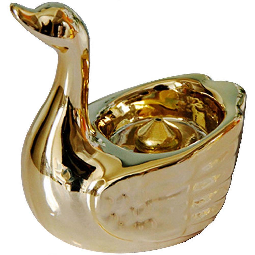 Incense Stick Burn Holder Simple and Delicate Housewarming present Ceramic Material Swan Shape 1Set