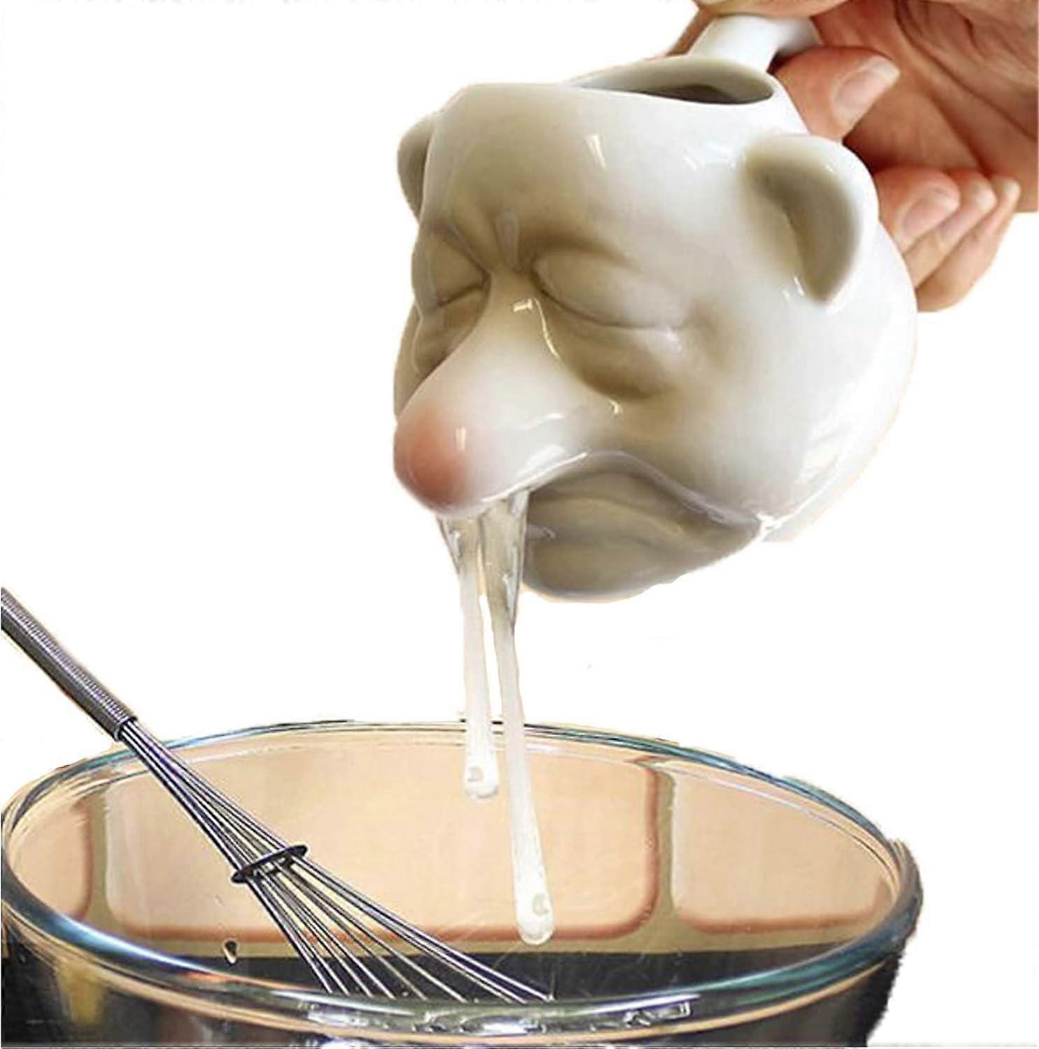 Ceramic Egg Divider Cartoon Yolk Separator Baking Tool White Egg Holder for Kitchen Cooking and Baking
