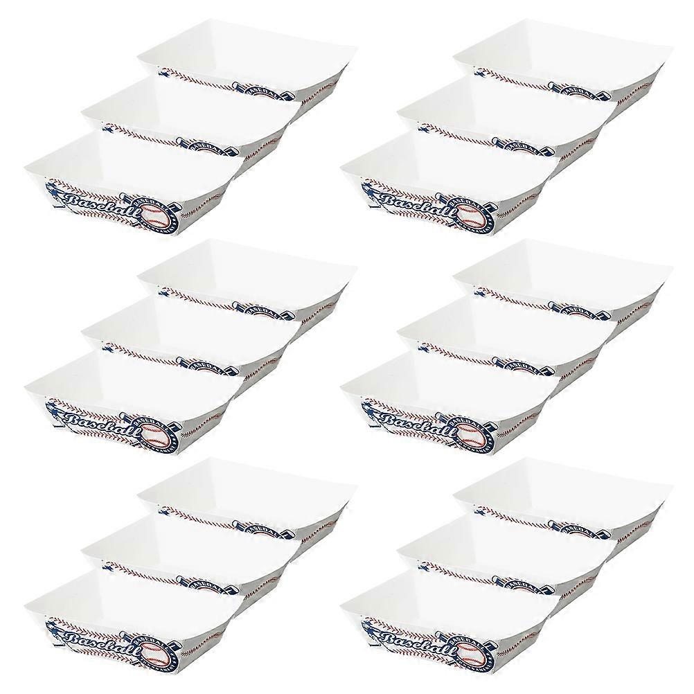 Compact Snack Boats Decorative Food Boats For Restaurant Use 17.80X12.50X5.00CM White Cardboard Dish Decoration 25Pack