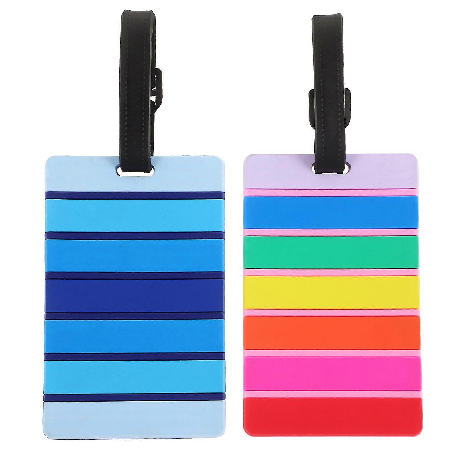 Here's a refined and professional product description based on your input:

 

**2PCS PU Soft Luggage Tag Card Holders for Suitcases – Bright Travel