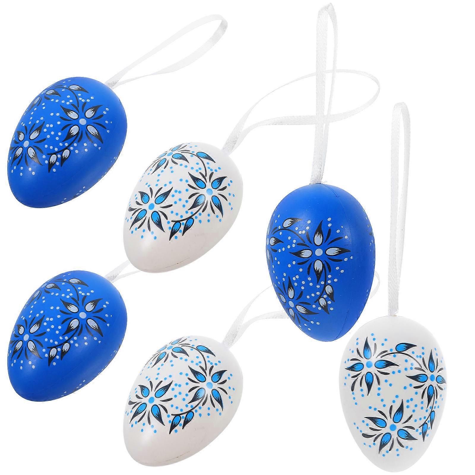 a refined and engaging product description based on your input:

 

**6PCS Plastic Easter Egg Hanging Ornaments – Festive Decorations for Easter