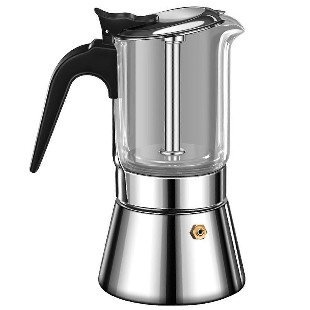 Double Valve Moka Pot 160ml Portable Cold Brew Double Valve Moka Pot Espresso Extraction Coffee Pot Espresso Machine