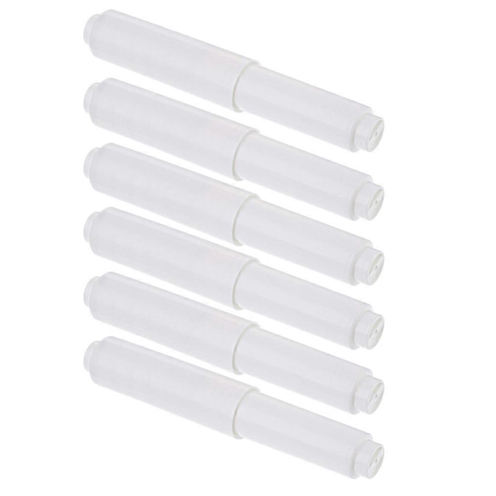 Toilet Tissue Spring Holder Bathroom Accessories Adjustable Length Easy Replacement White 6Pcs