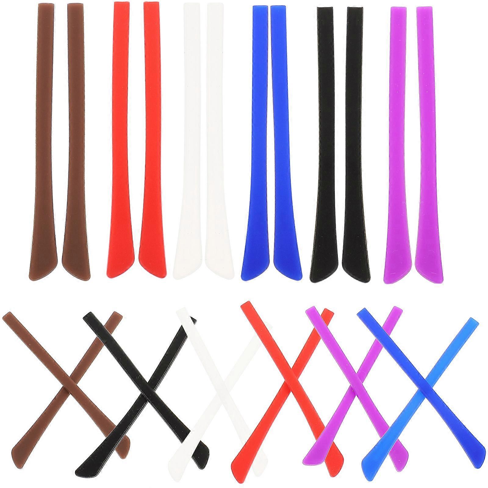 Mânere pentru tâmple pentru ochelari Silicon antiderapant pentru exerciții exercițiale intense, 12 perechi