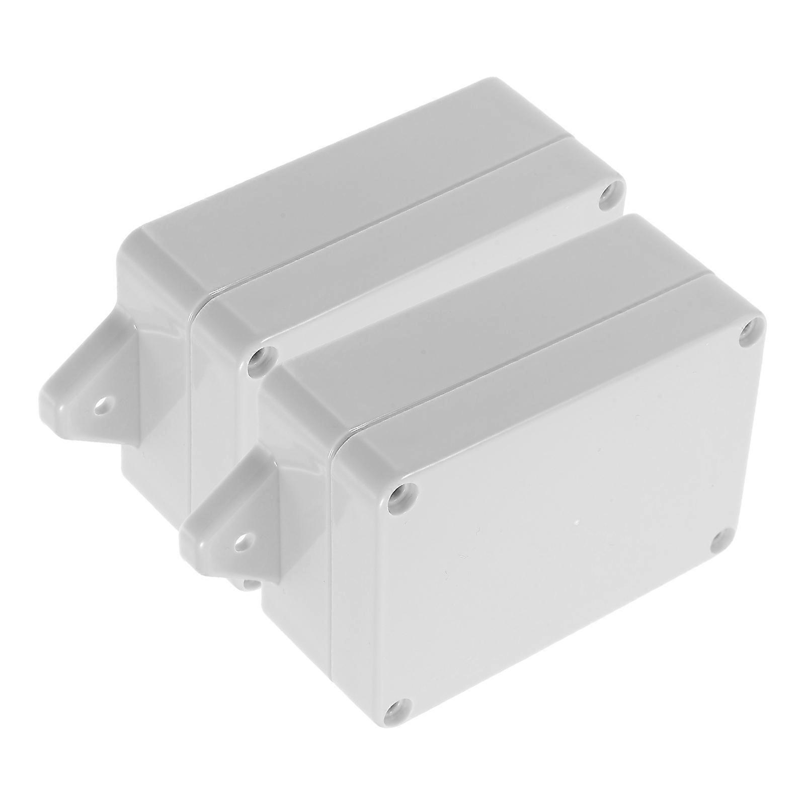 Junction Box 2pcs White Plastic Electrical Disconnect Box for Indoor Outdoor Use Durable Easy Install Safe Reliable for Electrical Connections