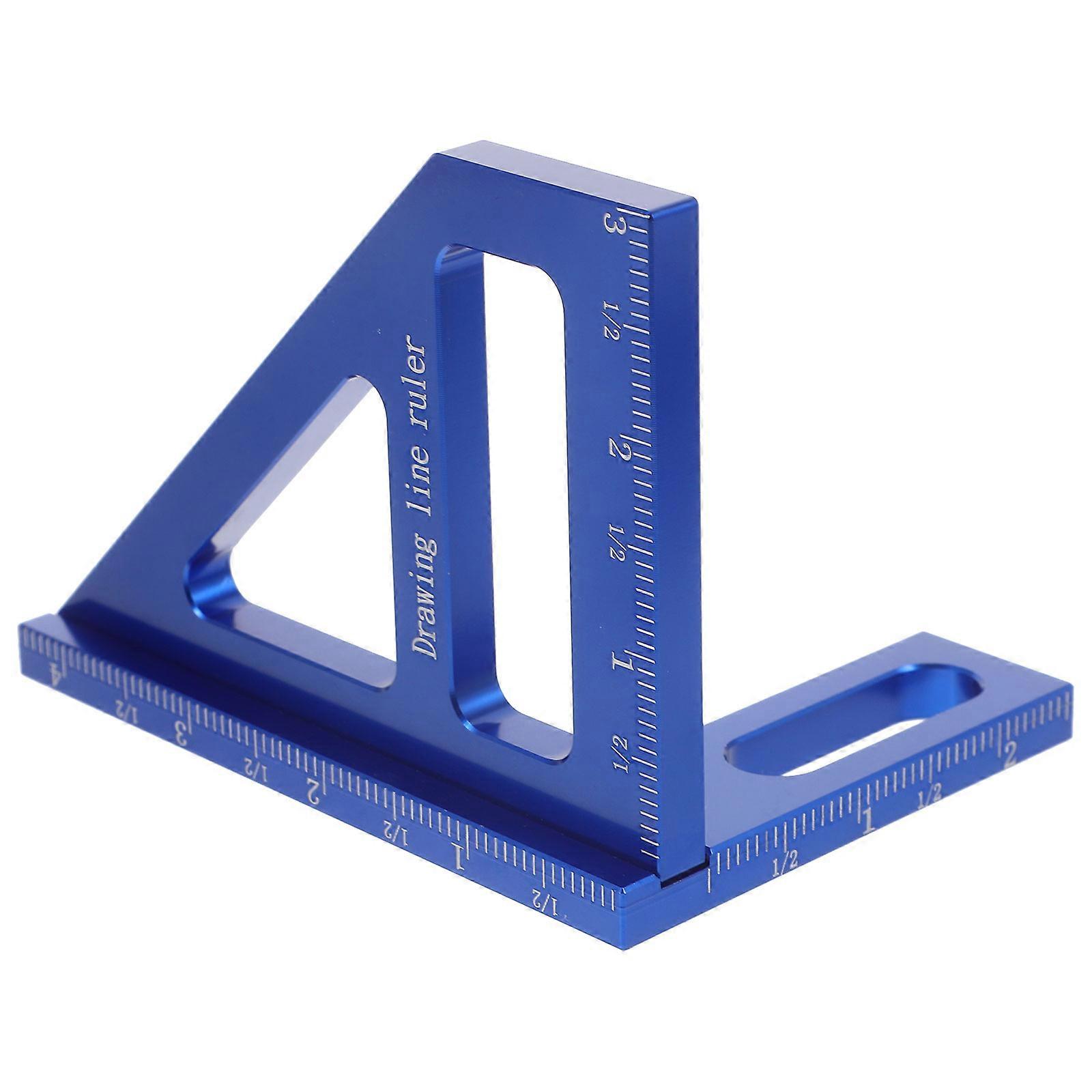 Construction Rulers Multi-angle Measuring Ruler Angle Measurement Carpenter Work Precision Tool Blue 1Set