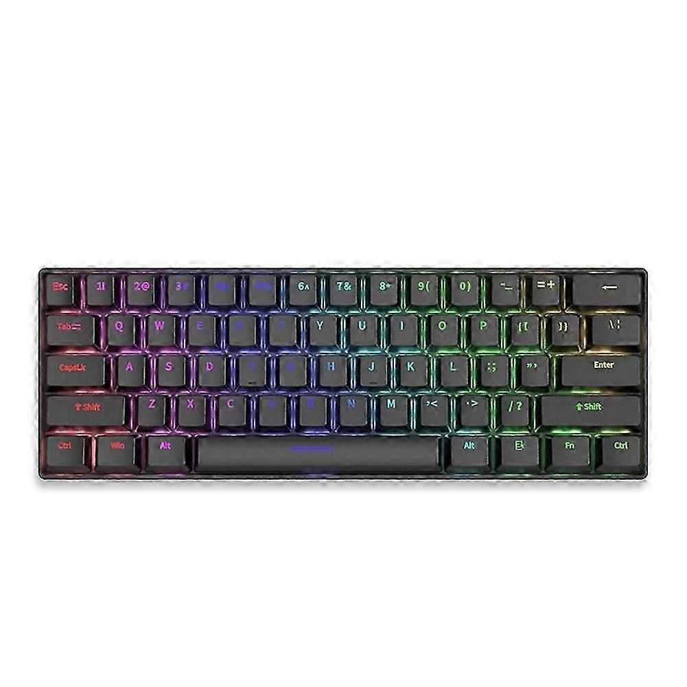 Mechanical Keyboard 61 Keys Mixed Light Hot Swap Keyboard Office Accessories Gaming Keyboard