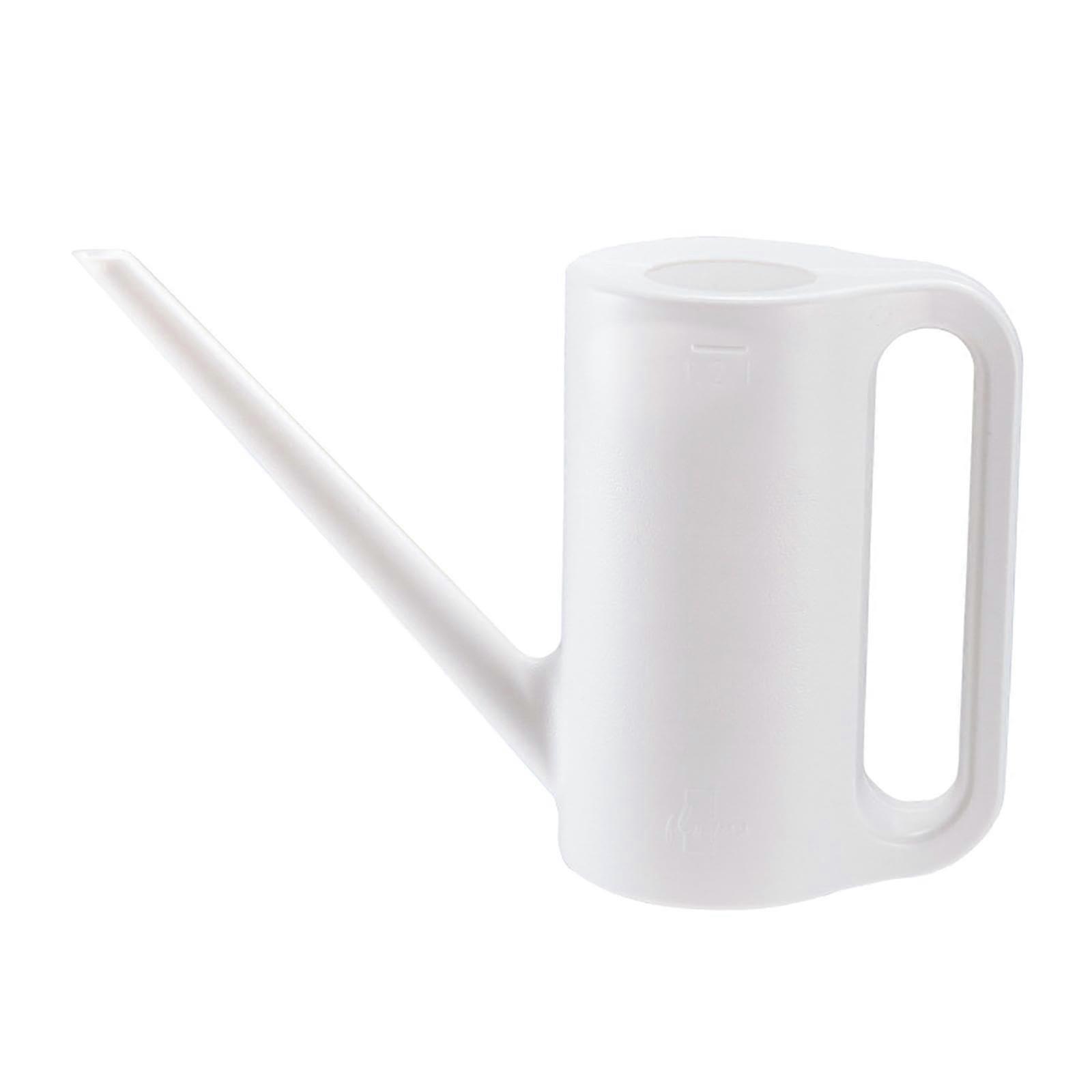 Robust Watering Can for Indoor Plants, 1.5L Light Flower Watering Can with Handle for Bonsai and Gardening, White