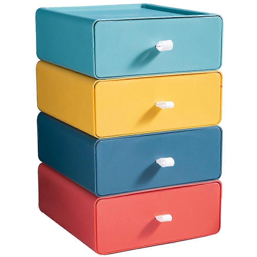 4pcs Practical Drawer Boxes Table Storage Boxes Desktop Storage Drawers