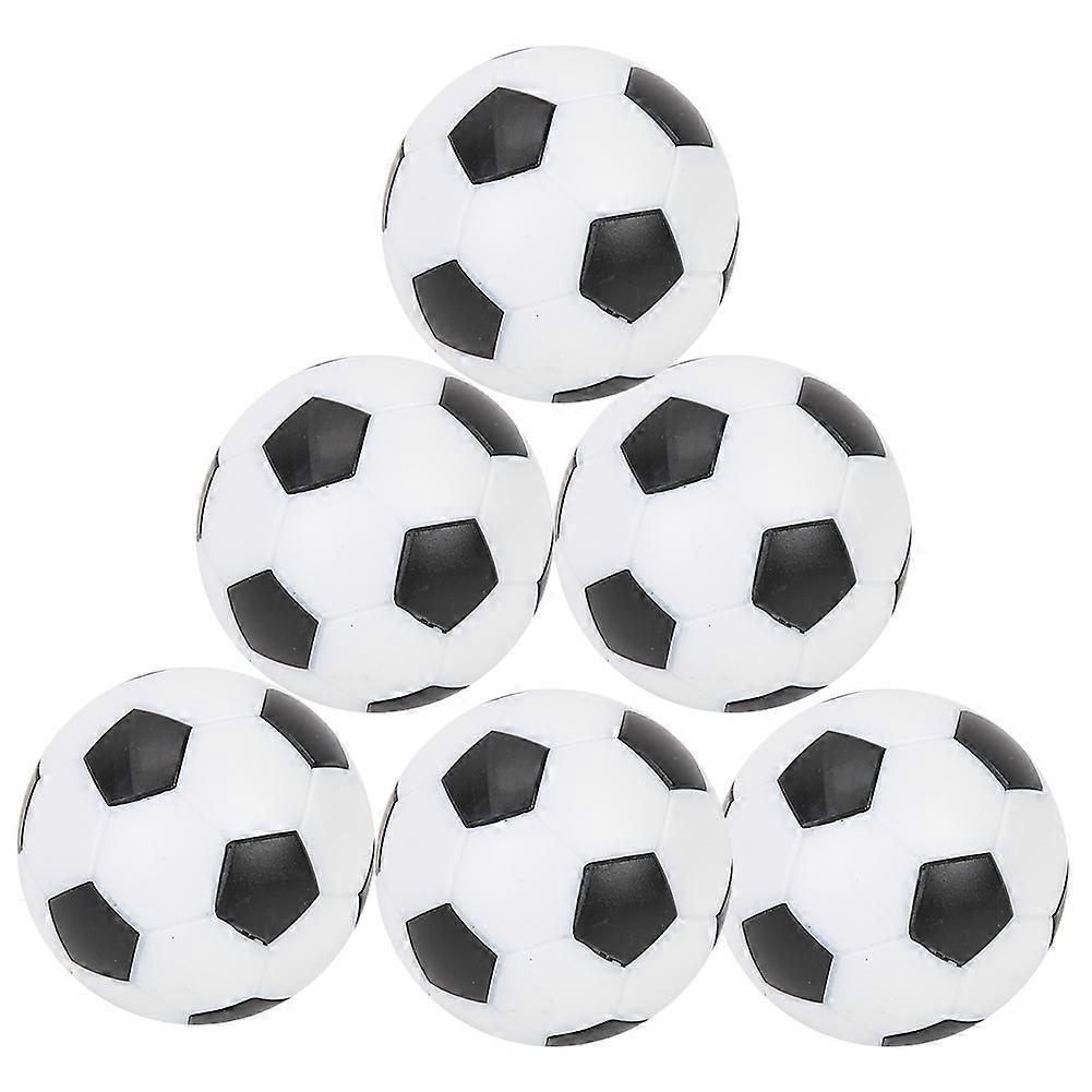 Mini ballons de football de table de rechange en plastique noir et blanc (6 pièces)