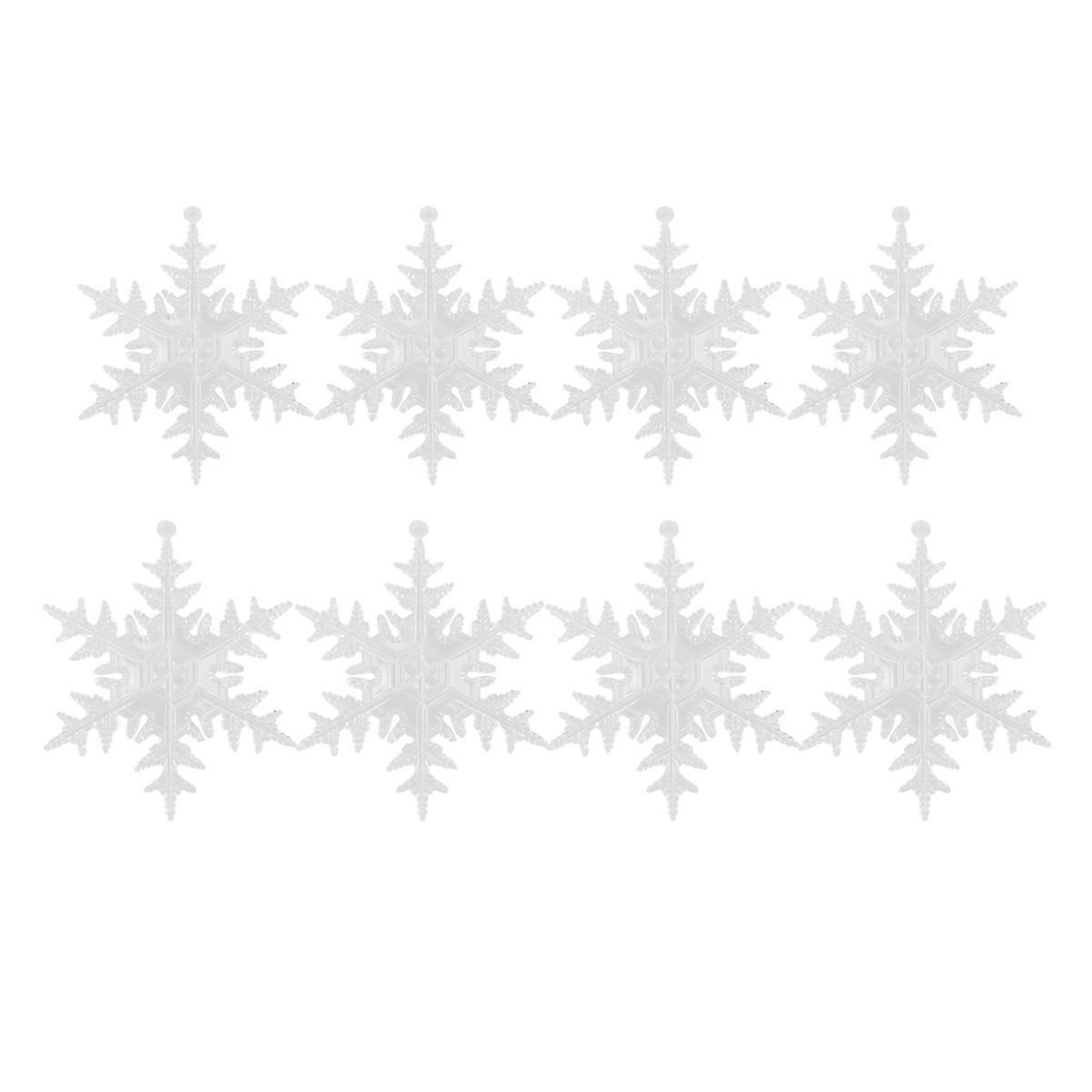 Snowflake Hanging Decoration Acrylic Snowflake Christmas Tree Hanging Pendant For Home Decoration 10cm and 9cm 5Pcs Each Size