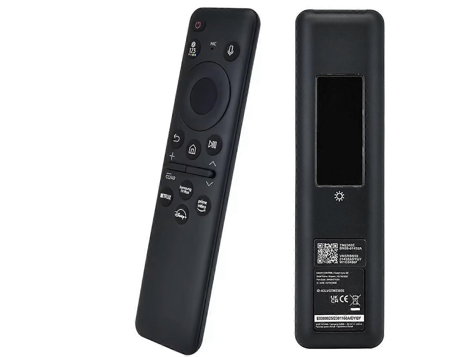 azurano Remote Control for SAMSUNG BN59-01432D BN59-01432A TM2360E SOLAR USB-C VOICE - Voice Remote Control