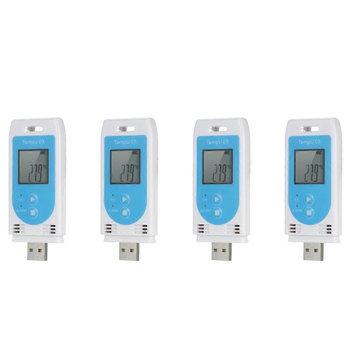 4X TempU 03 USB Temperature Humidity Data Logger Reusable RH TEMP Datalogger Recorder Humiture Recor