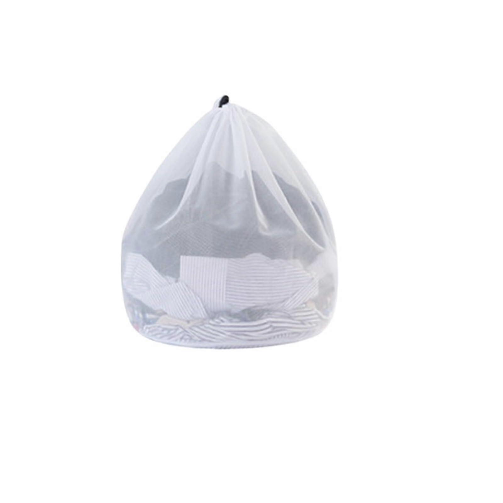 2 pieces of large drawstring braunderwearsocks laundry bag, foldable mesh (M)