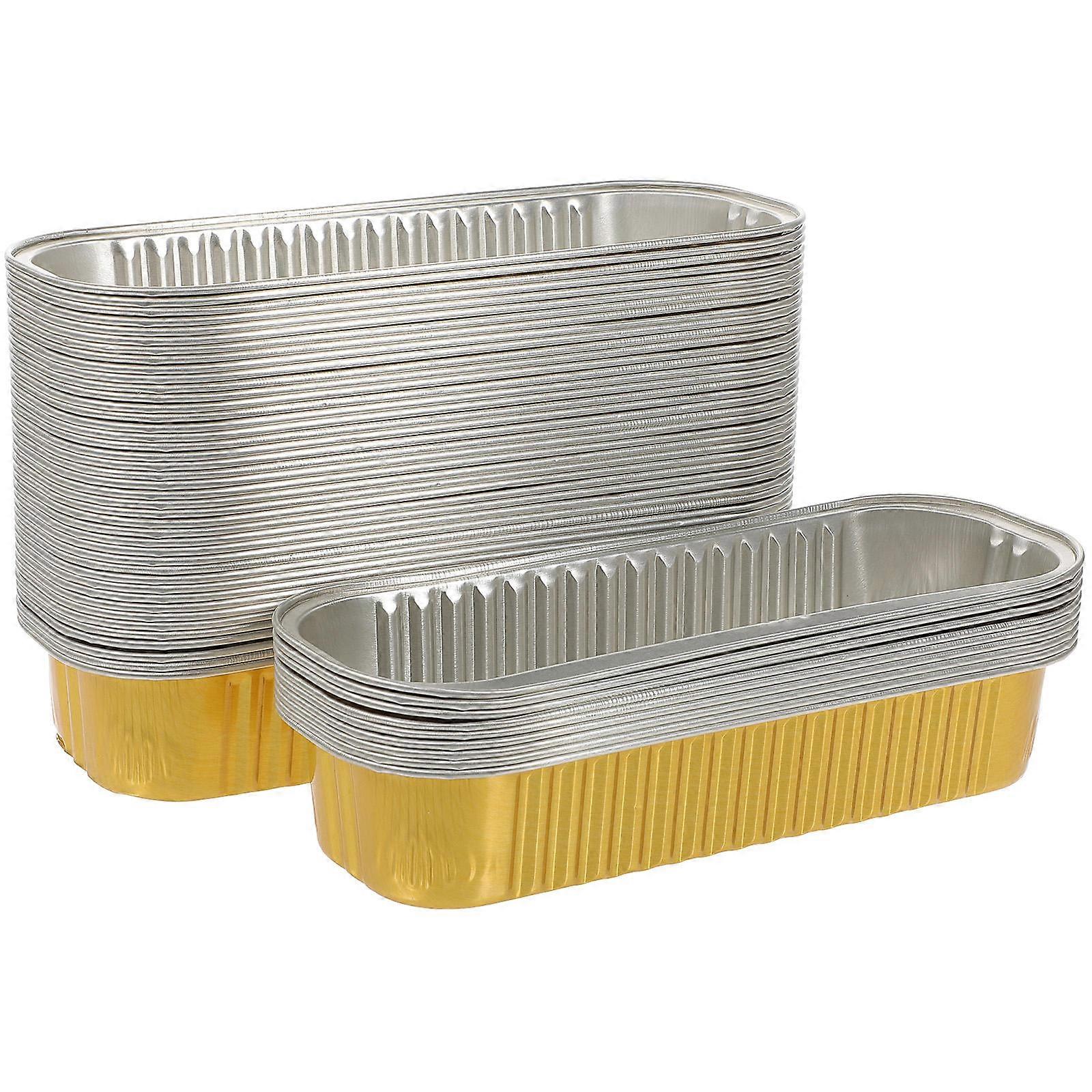 Small Foil Pans With Lids Tin Foil Schools 6.5X2.4X1.2In 50Set