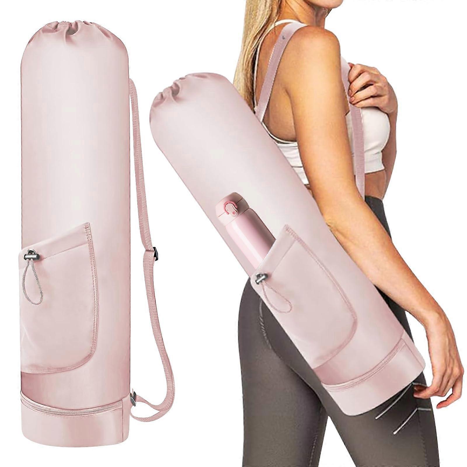 Yoga Mat Bag with Adjustable Strap, Carry Bag with Storage Pockets