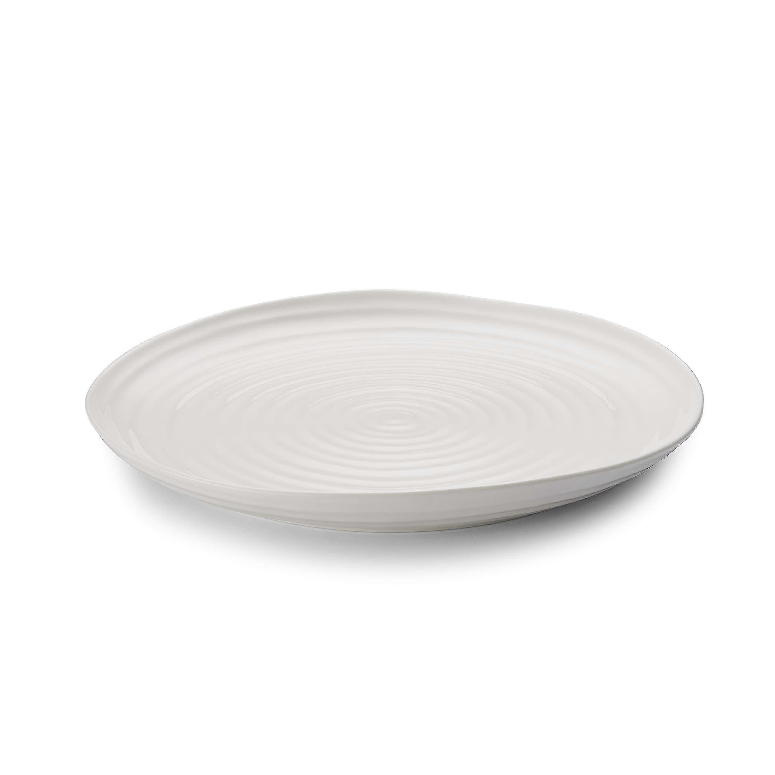 12 Inch White Round Platter Suitable for Serving Appetizers and Snacks
