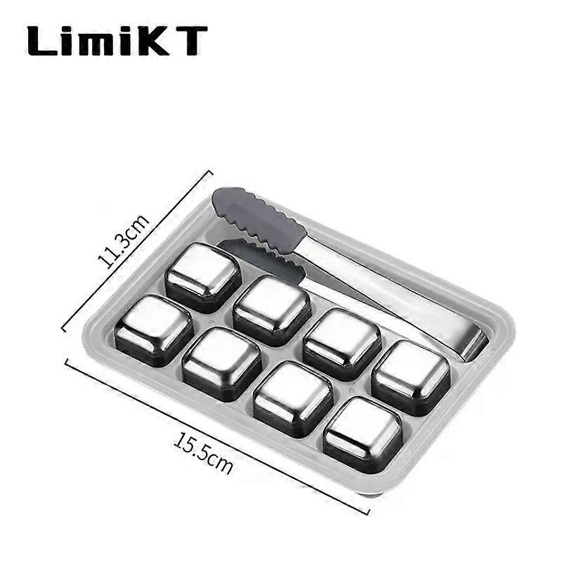 Security LimiKT 4/6/8 PCS 304 Stainless Steel Ice Cubes Frozen Ice Grain Whiskey Ice Tartar Frozen Artifact Metal Frozen Ice Cubes