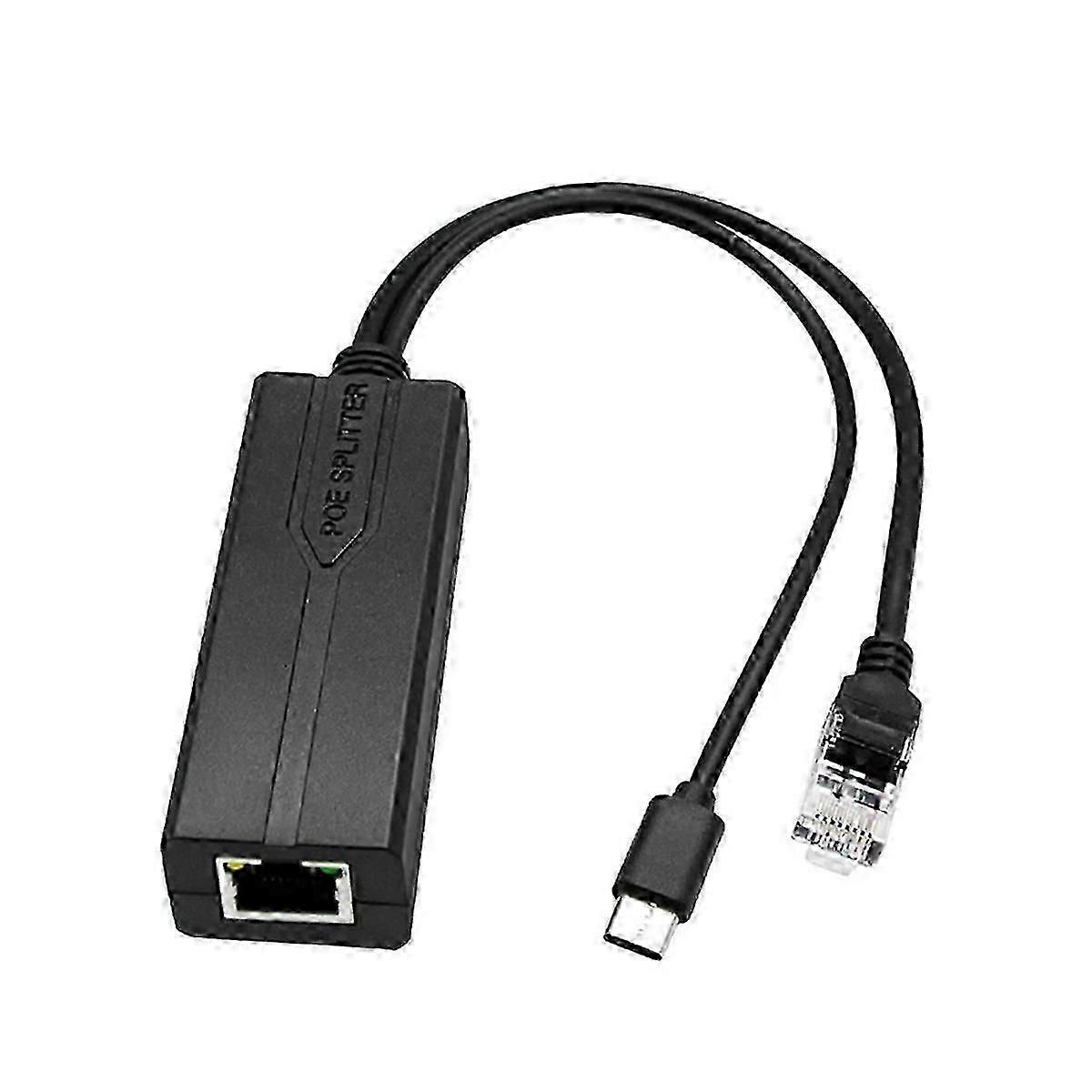 100M 48V to 5V 2.4A POE Splitter Standard Isolated Type-C Power Supply Module POE Splitter