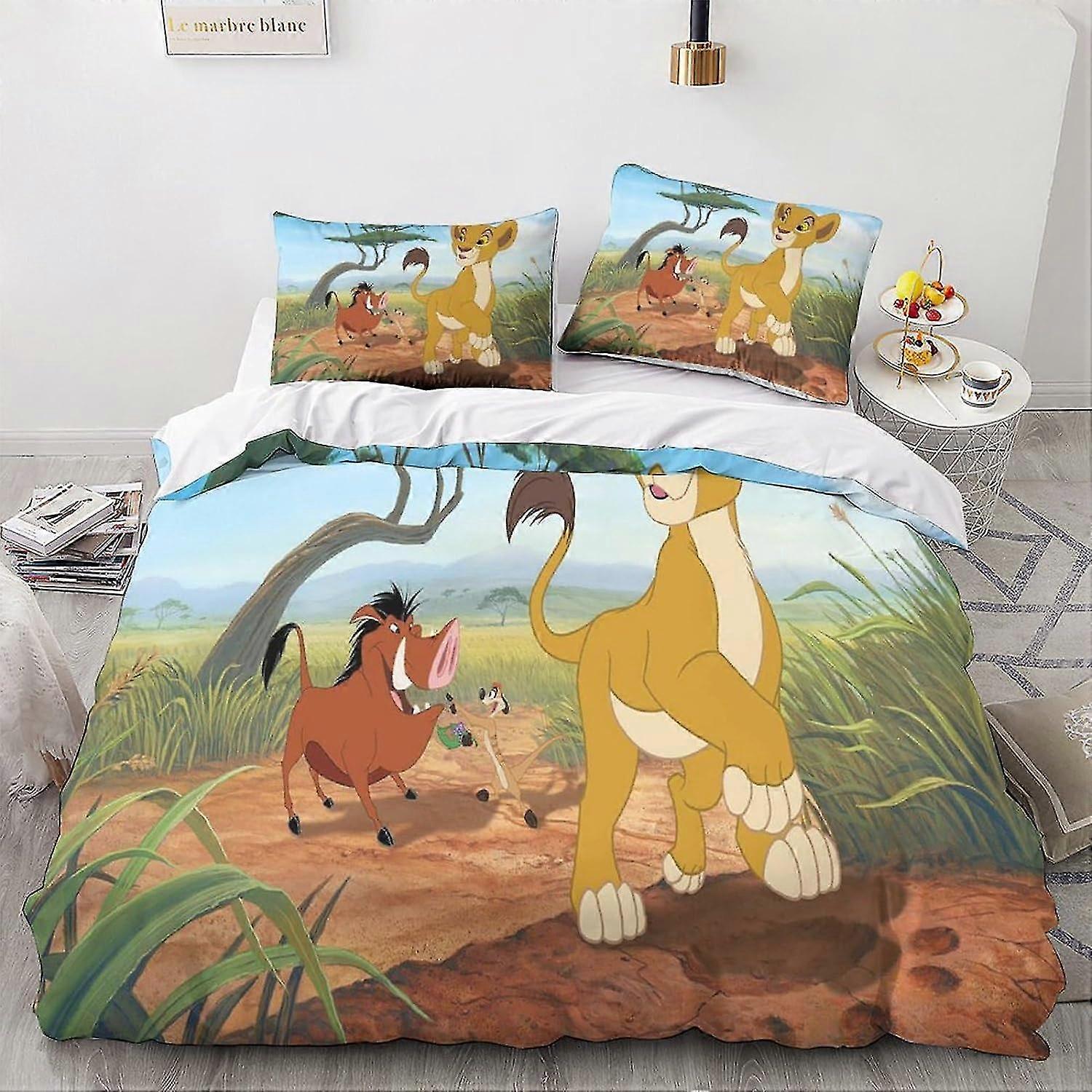 Double Size Bedding Set 3 Piece Anime Characters Duvet Cover Set with Zipper Closure, Ties 3D Printed Pattern Bed Set