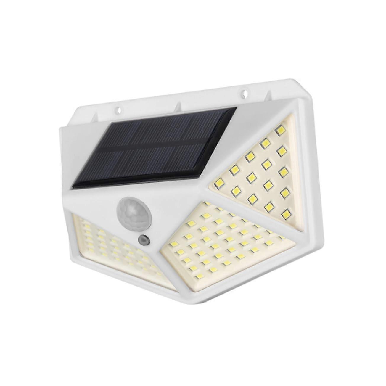 Solar LED Wall Light with Infrared Sensor, Energy-Efficient Outdoor Lighting, Easy Installation, White Color