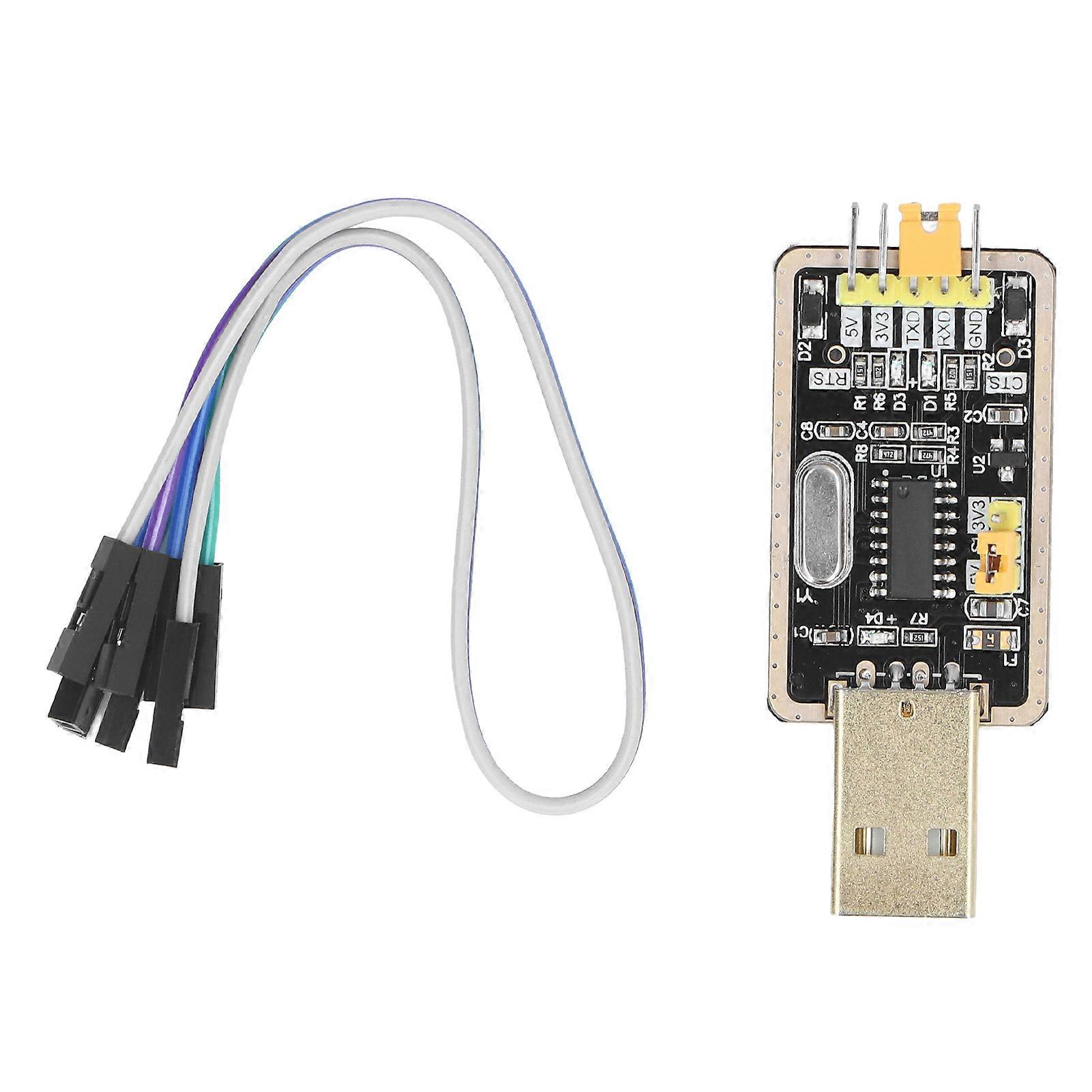 USB to TTL Serial Adapter Module Chip Converter + Debug Cable Components 3.3V 5V