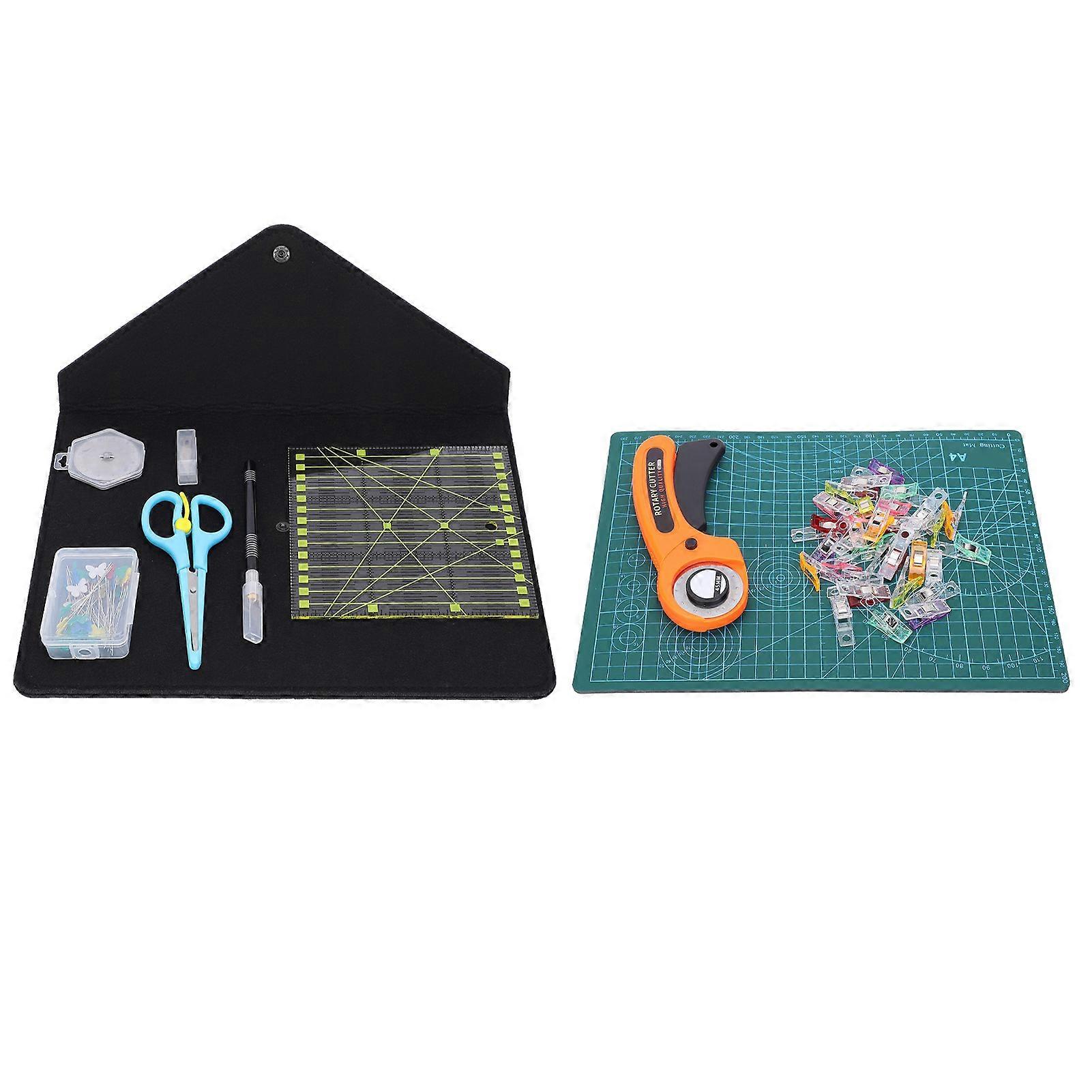 Rotary Cutter Set Leather Carving Tool Pad PatchWork Ruler Cutting Engraving Knife Combination