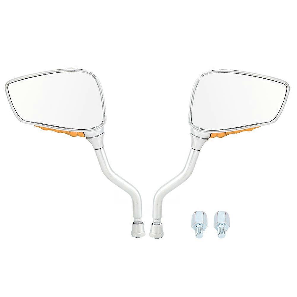 2pcs Motorcycle Skeleton Claw Hand Rearview Side Mirrors Universal