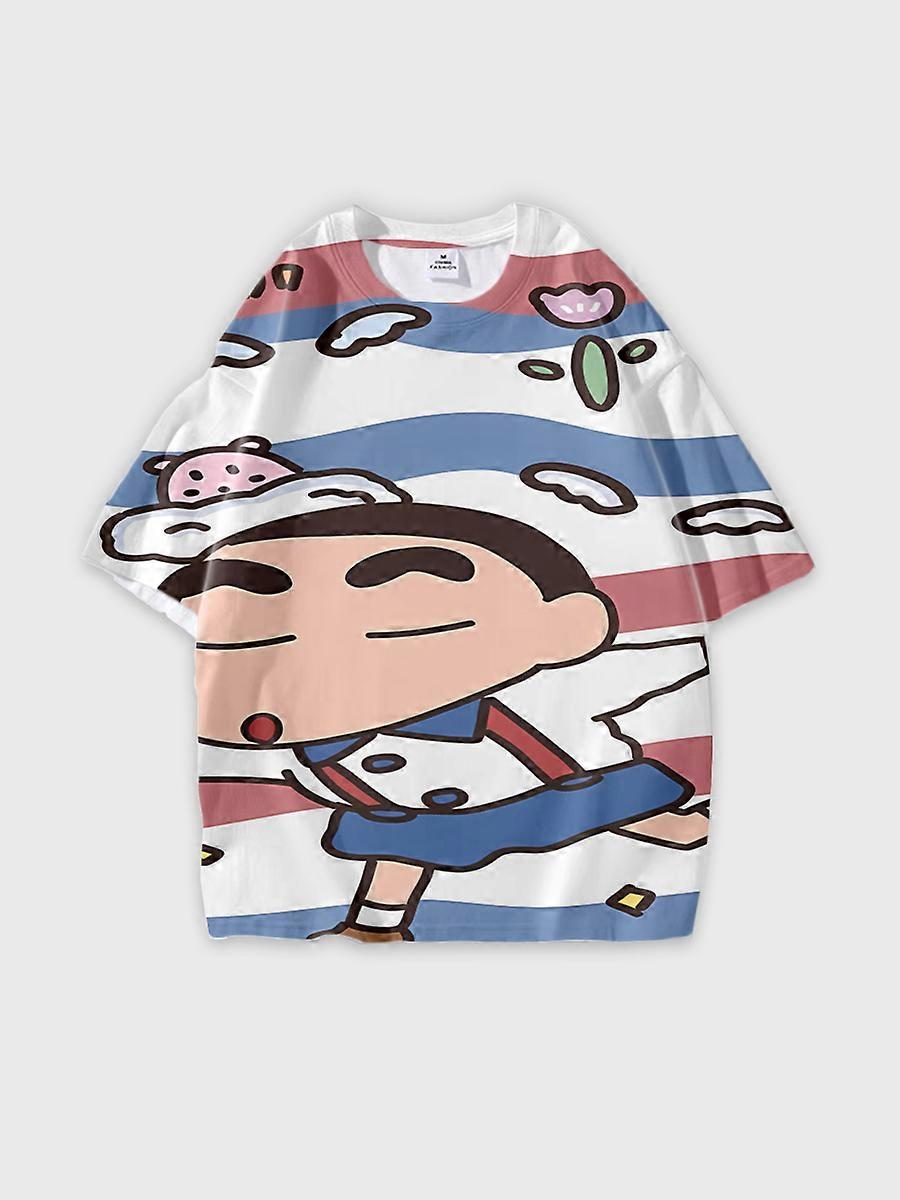 T-shirt round neck Cartoon Pattern loose short sleeve JW10