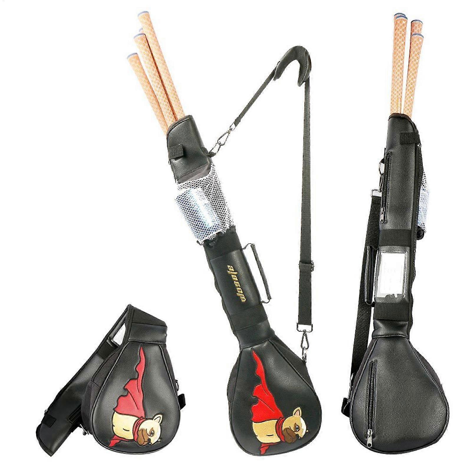 Golf Club Bag, Golf Travel Bag Leather Portable Golf Bag Travel Carry Case Foldable Sports Accessories for Driving Range and Sunday