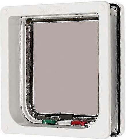 Cat Mate Cat Flap 4-way Closure With Tunnel White